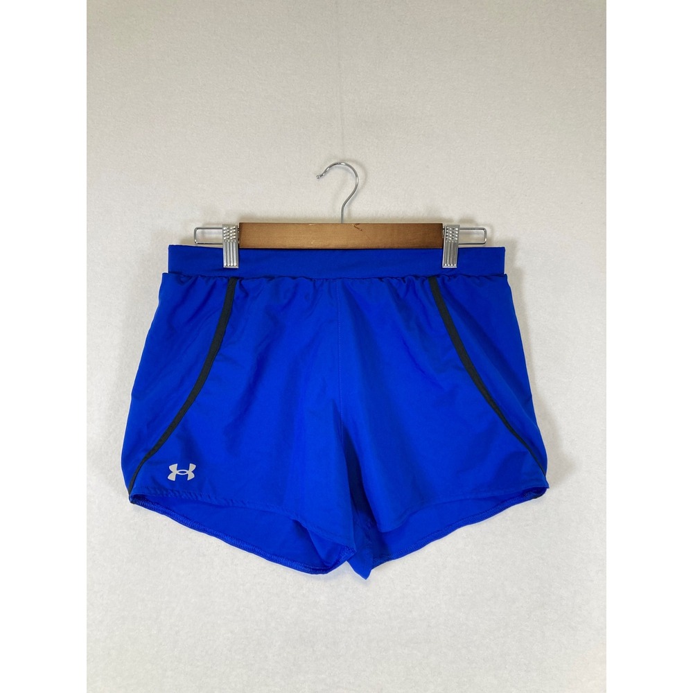 Activewear Under Armour Womens Medium Blue Athletic Running Shorts Contrast Trim